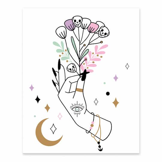 Witchy Flowers Tabletop Canvas